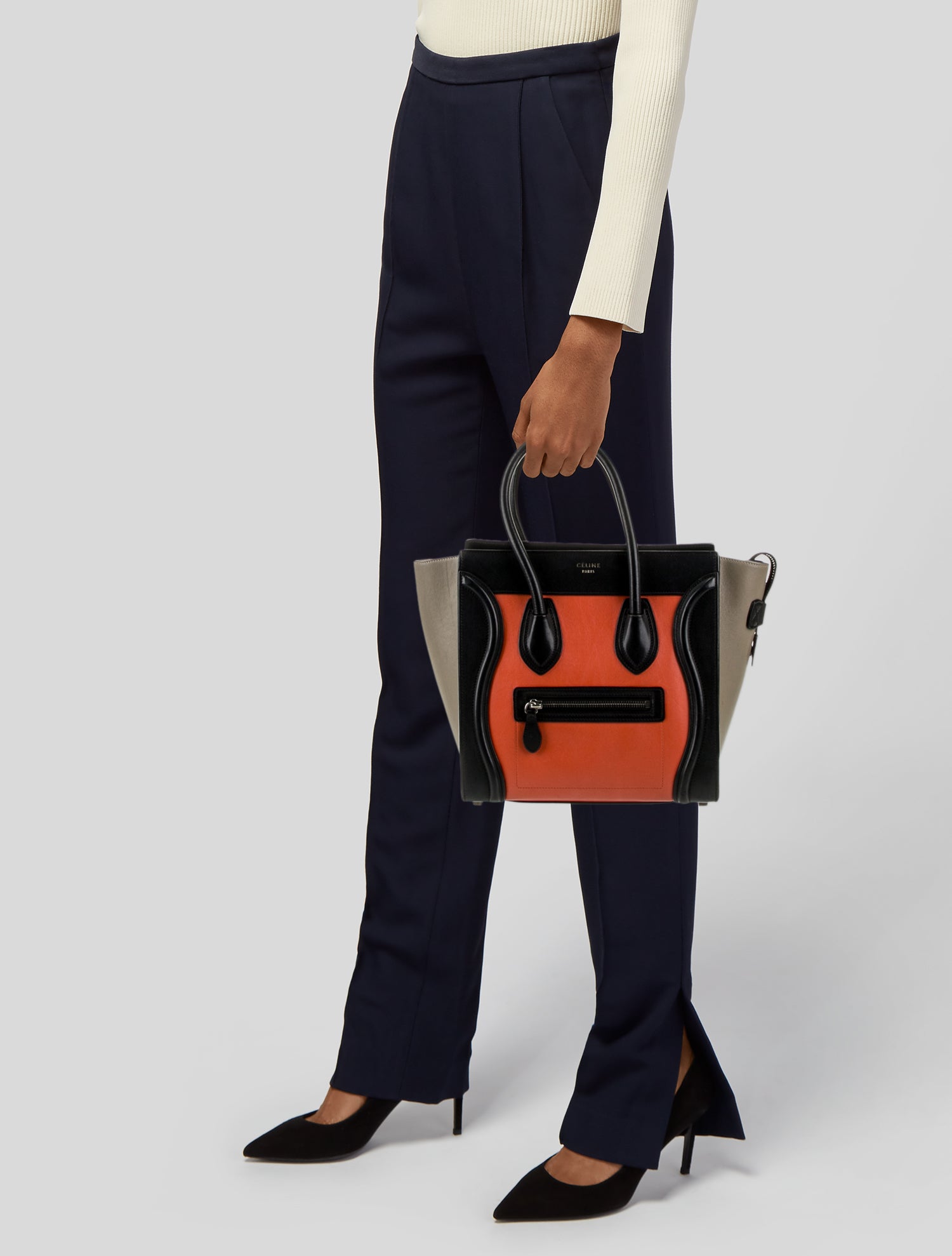 Celine Leather Luggage Micro