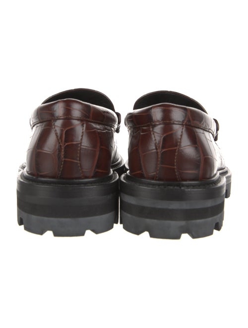 Celine Embossed Leather Loafers