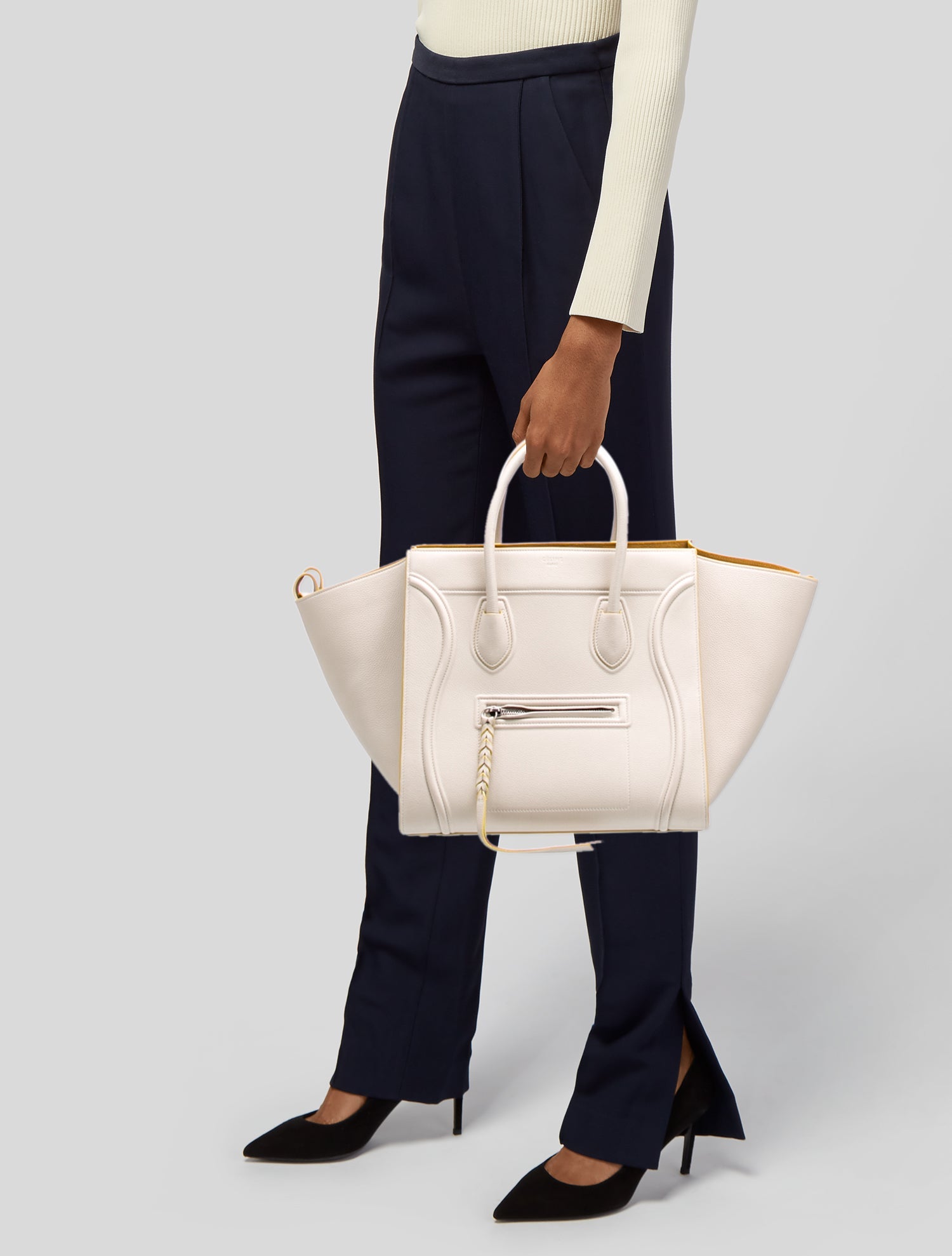 Celine Leather Luggage Phantom Medium