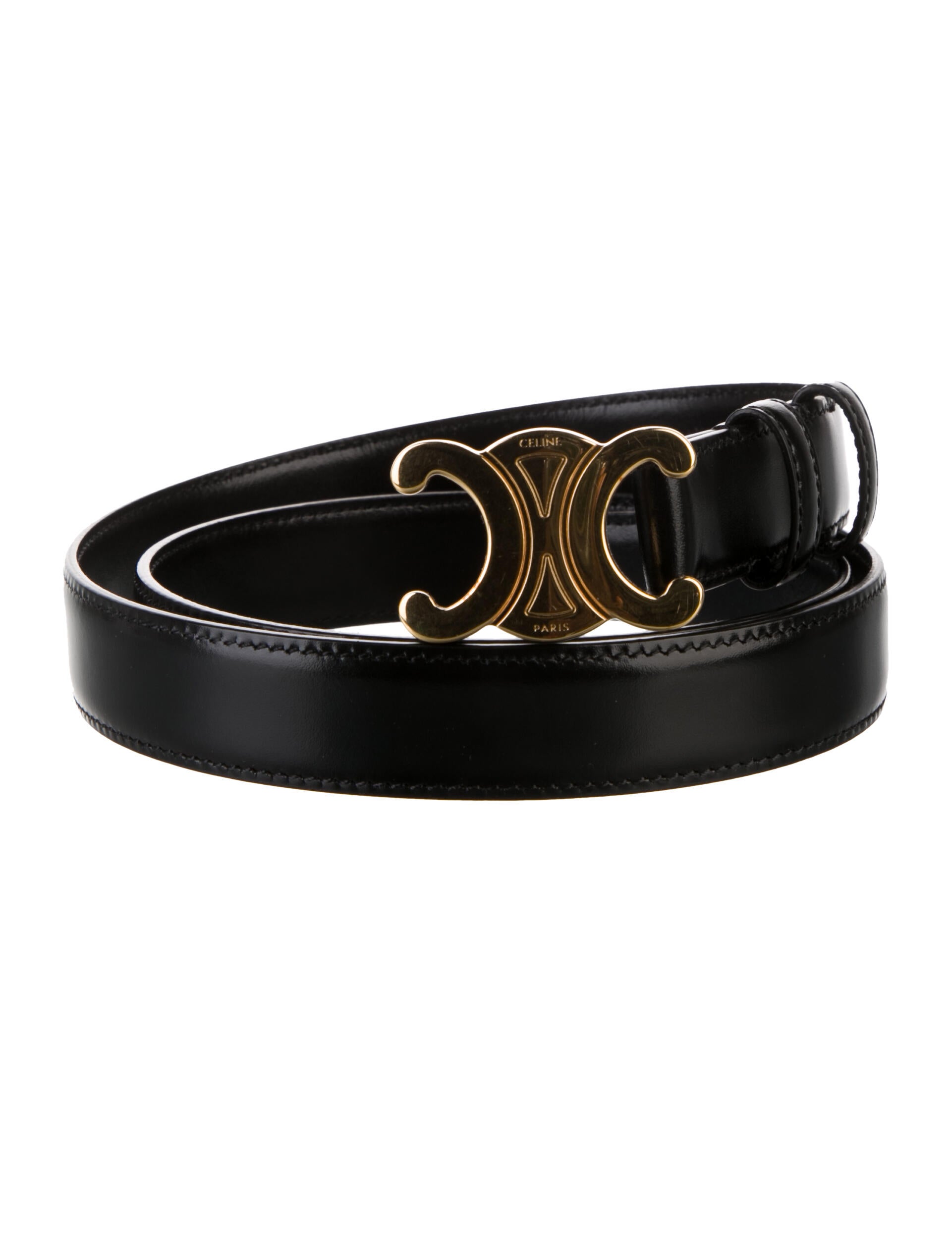 Celine Skinny Leather Waist Belt