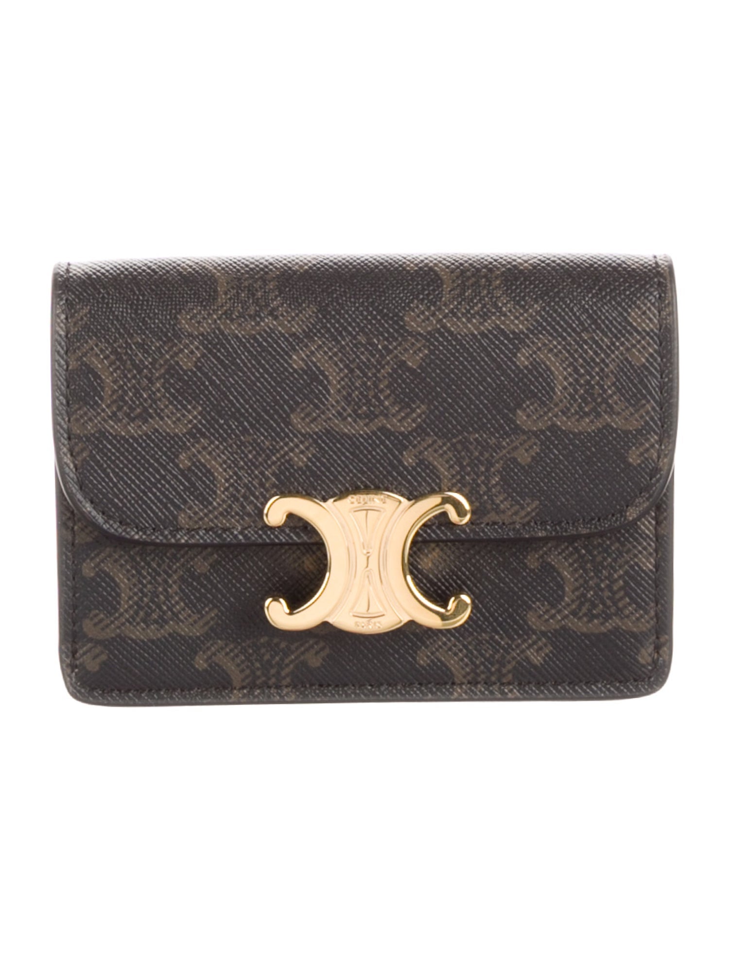 Celine Small Triomphe Printed Compact Wallet