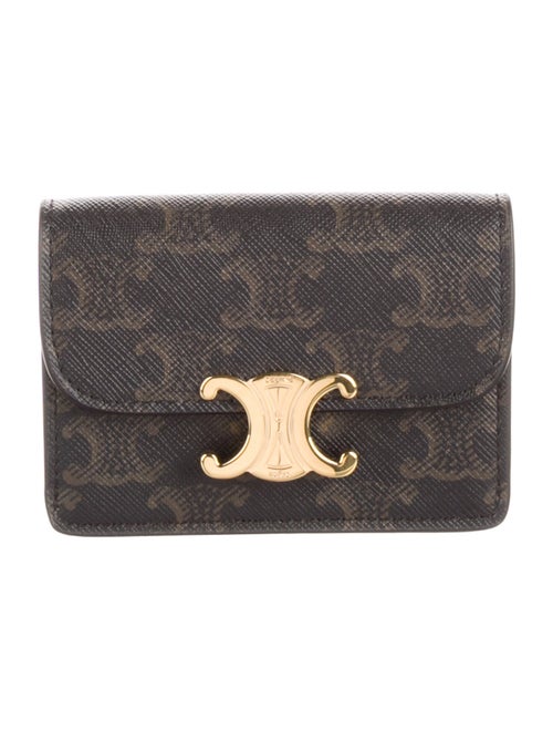 Celine Small Triomphe Printed Compact Wallet