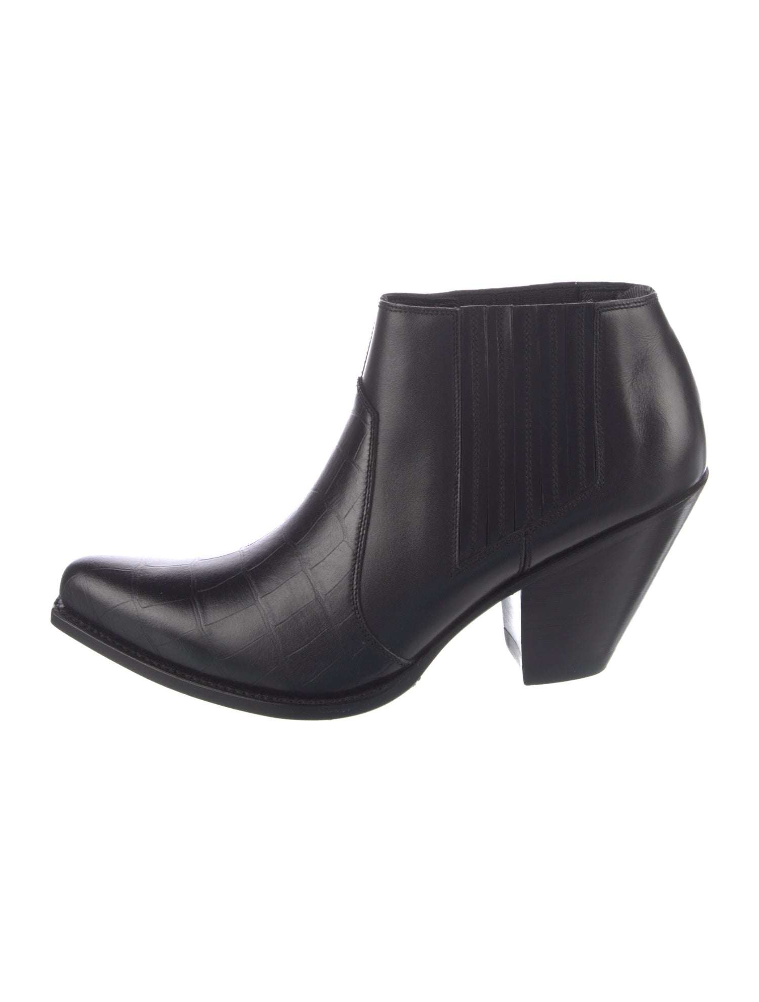 Celine Embossed Leather Rain Boots