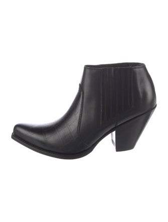 Celine Embossed Leather Rain Boots