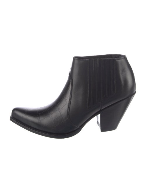 Celine Embossed Leather Rain Boots