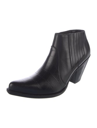 Celine Embossed Leather Rain Boots