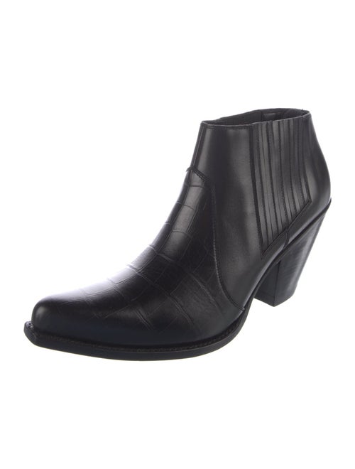 Celine Embossed Leather Rain Boots