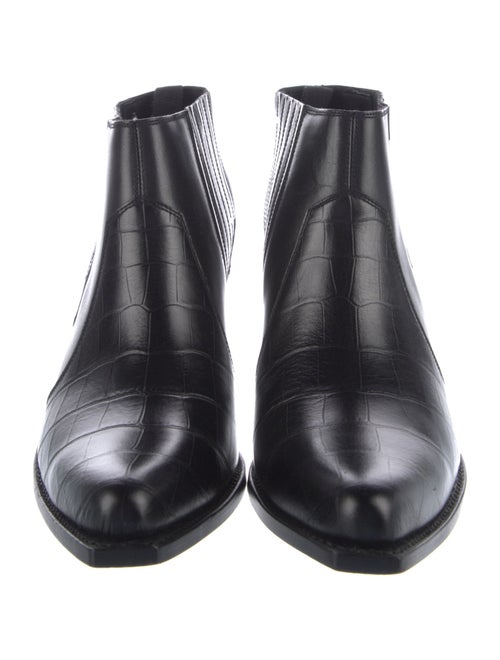 Celine Embossed Leather Rain Boots