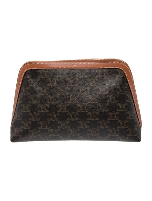 Celine Women's Triomphe Large Cosmetic Pouch