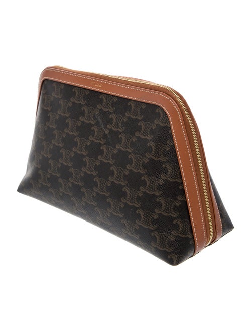 Celine Women's Triomphe Large Cosmetic Pouch