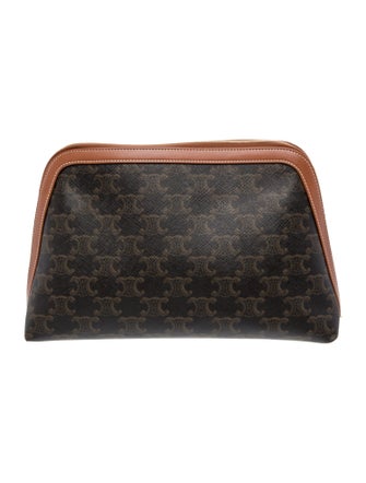 Celine Women's Triomphe Large Cosmetic Pouch