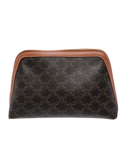 Celine Women's Triomphe Large Cosmetic Pouch