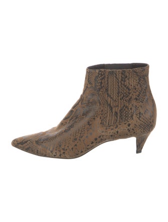Celine Suede Animal Print Boots