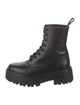 Celine Leather Studded Accents Combat Boots