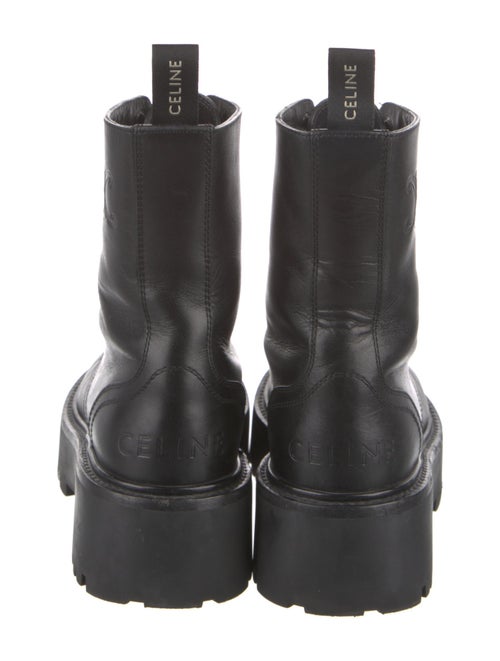 Celine Leather Studded Accents Combat Boots