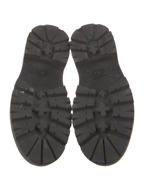 Celine Leather Studded Accents Combat Boots