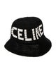 Celine Logo Crochet Knit Bucket Hat