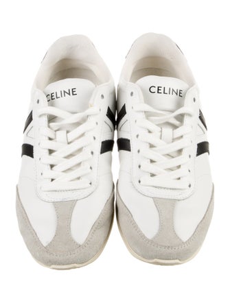 Celine Leather Colorblock Pattern Sneakers