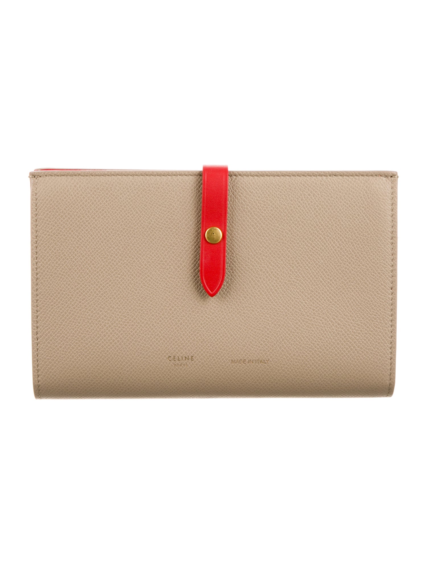 Celine Multifunction Strap Wallet Leather French Purse