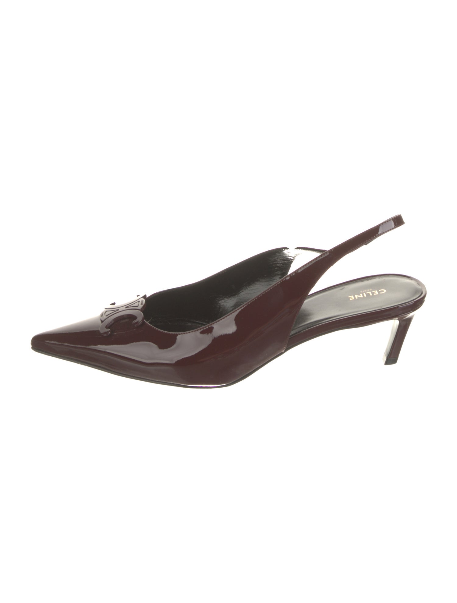 Celine Patent Leather Slingback Pumps