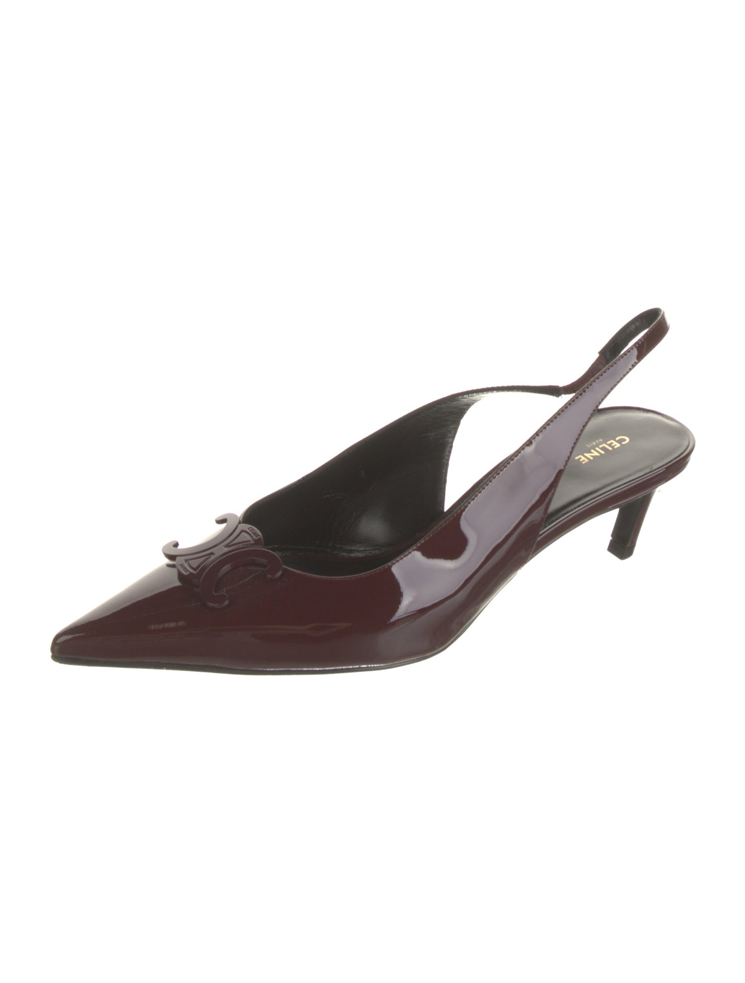 Celine Patent Leather Slingback Pumps