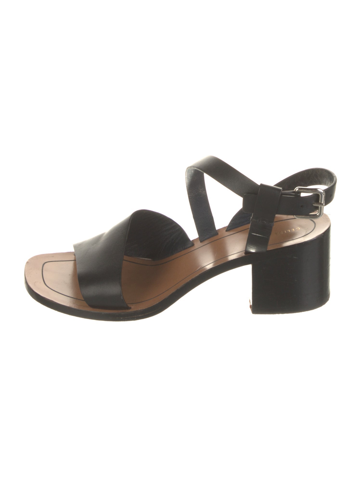 Celine Leather Slingback Sandals
