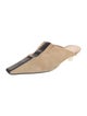 Celine Suede Leather Trim Embellishment Mules