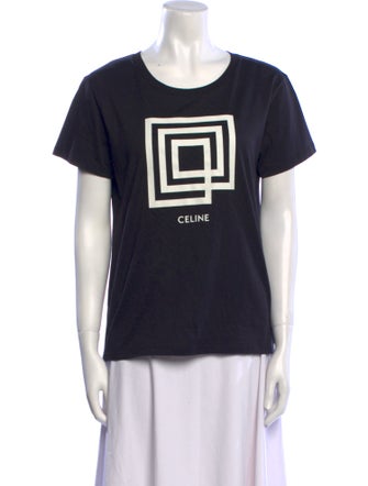 Celine Graphic Print Crew Neck T-Shirt
