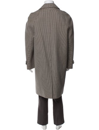 Celine 2019 Mac Houndstooth Print Overcoat