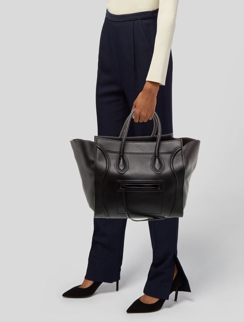 Celine Leather Luggage Phantom Medium