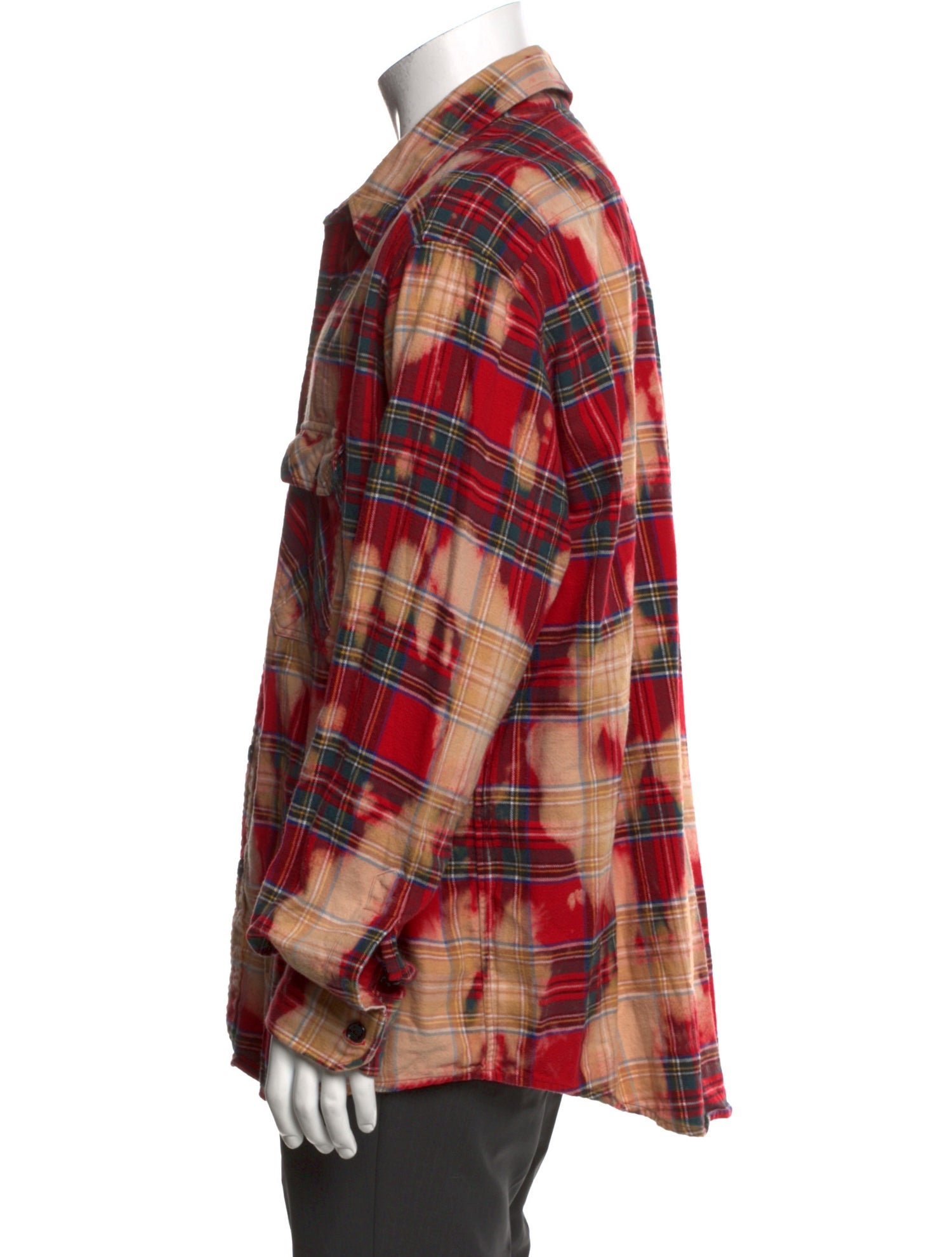 Celine Plaid Print Long Sleeve Shirt