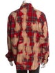 Celine Plaid Print Long Sleeve Shirt