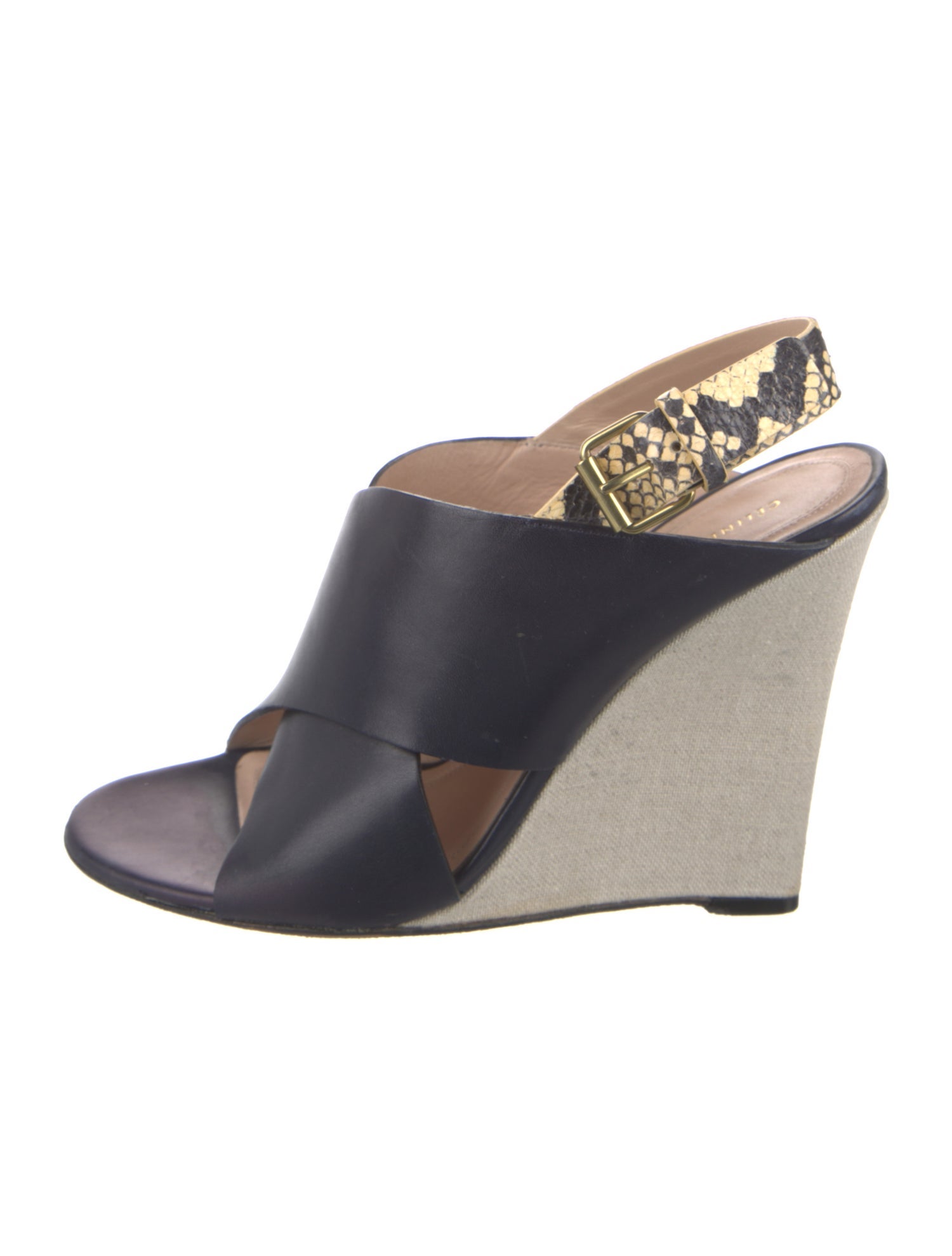 Celine Leather Slingback Sandals