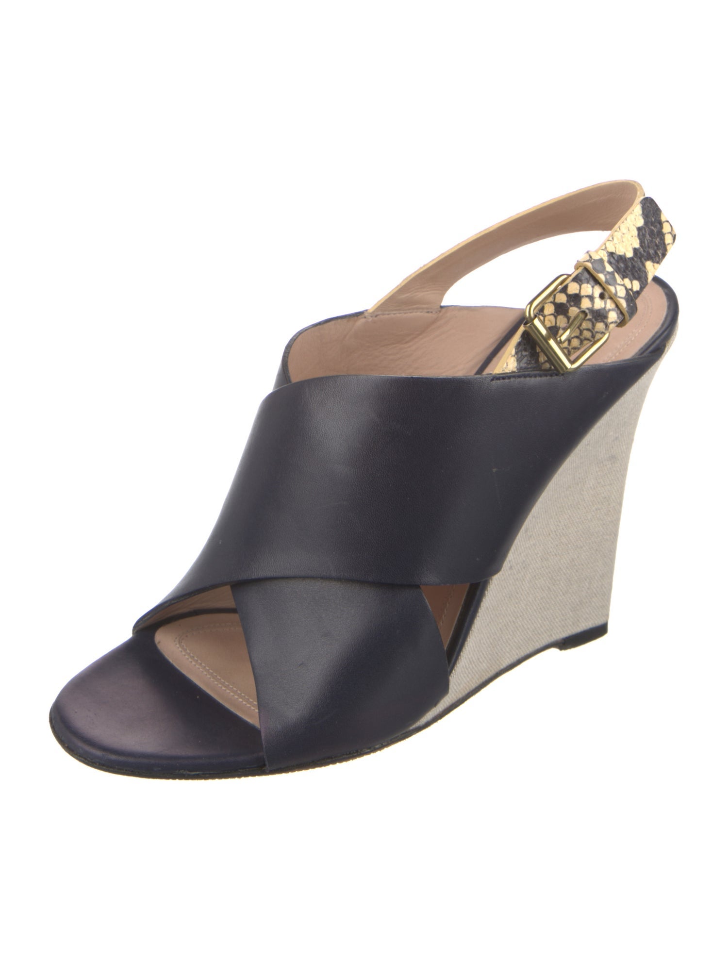 Celine Leather Slingback Sandals