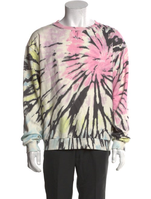 Celine Tie-Dye Print Crew Neck Sweatshirt
