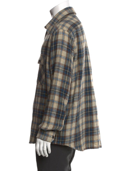 Celine Plaid Print Long Sleeve Western Shirt