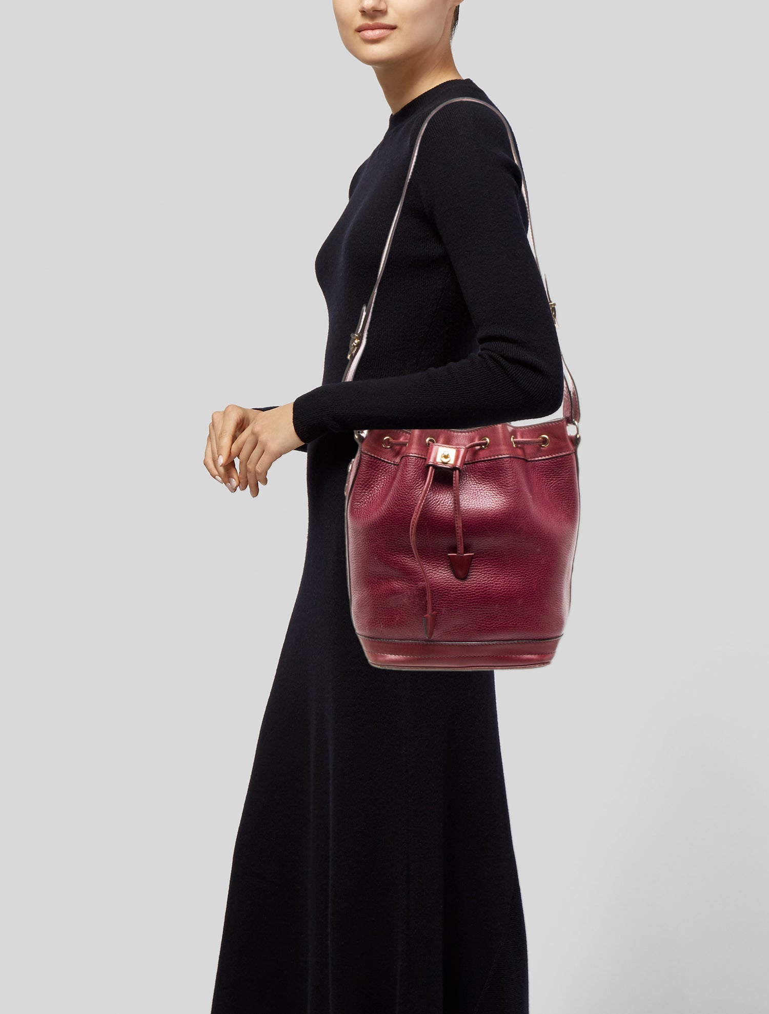 Celine Leather Bucket Bag