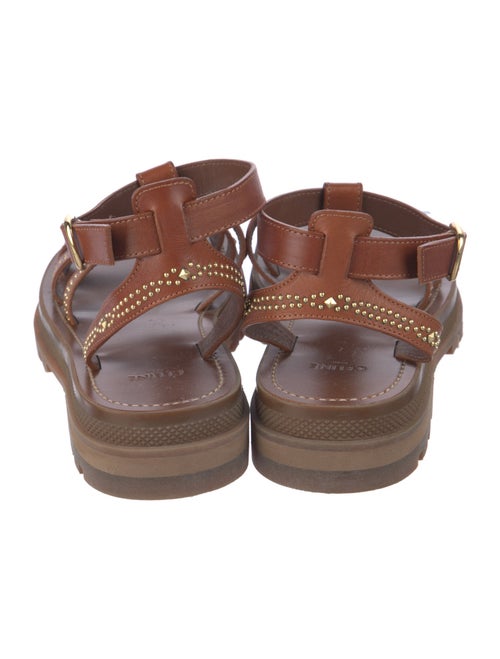 Celine Leather Studded Accents Gladiator Sandals