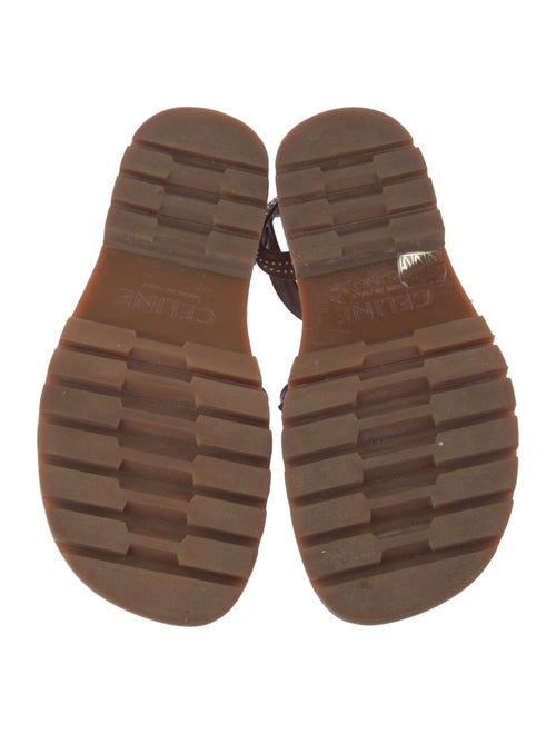 Celine Leather Studded Accents Gladiator Sandals