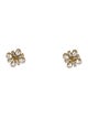 Celine Strass Daisy Stud Earrings