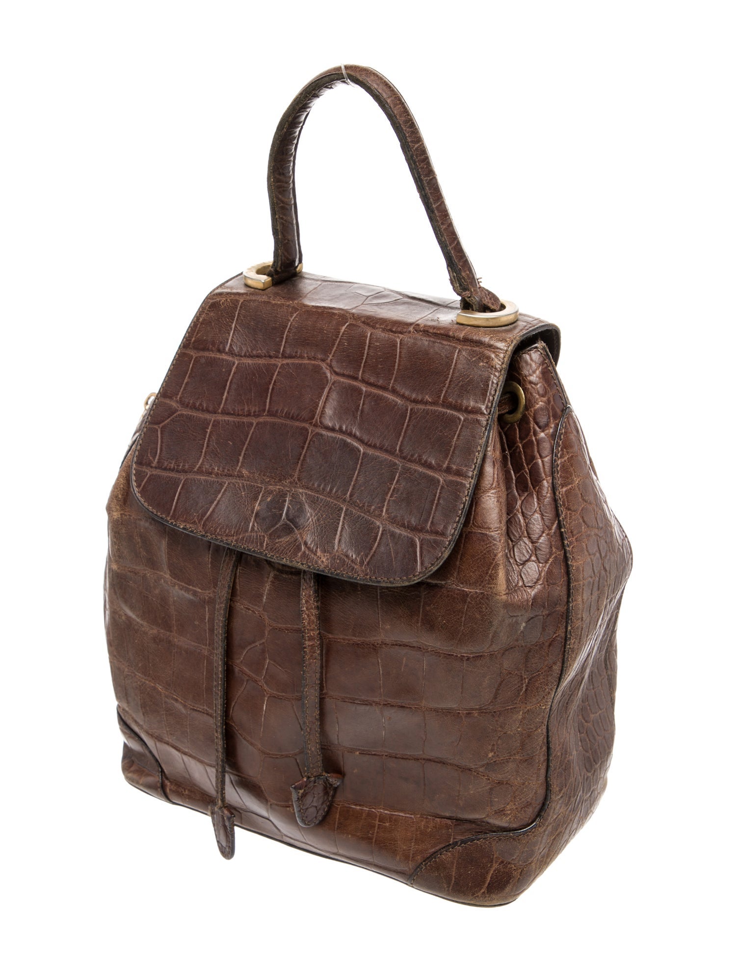 Celine Embossed Leather Backpack