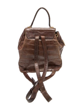 Celine Embossed Leather Backpack