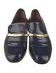 Celine Leather Chain-Link Accents Loafers