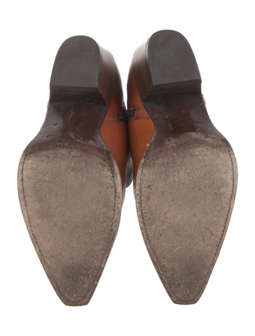 Celine Leather Colorblock Pattern Moto Boots