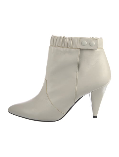 Celine Leather Ruffle Embellishment Boots