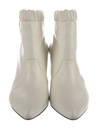 Celine Leather Ruffle Embellishment Boots