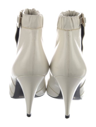 Celine Leather Ruffle Embellishment Boots