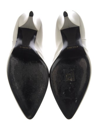 Celine Leather Ruffle Embellishment Boots