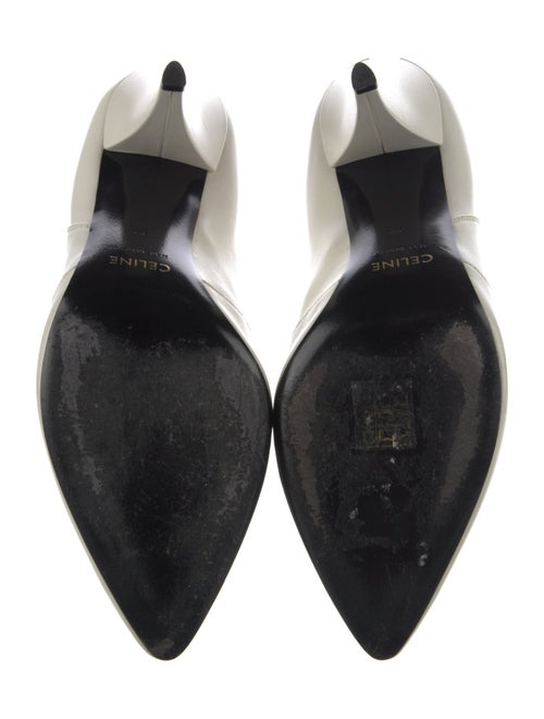 Celine Leather Ruffle Embellishment Boots