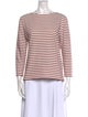 Celine Striped Bateau Neckline Top